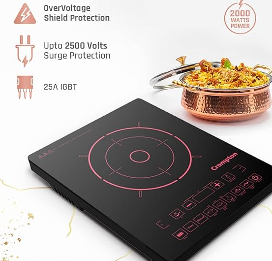 Crompton 2000 W Instaserve Induction Cooktop AC GHAR
